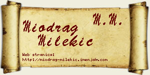 Miodrag Milekić vizit kartica